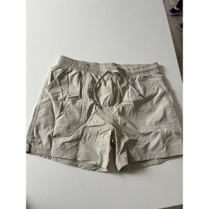 New GRADUAL Women's hiking Beige Nylon Spandex Stretch Cargo Shorts Size XL